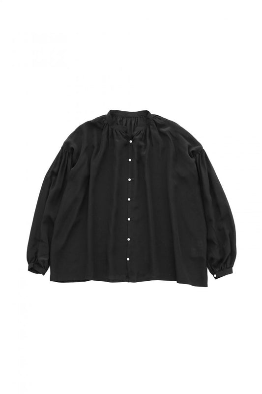 humoresque - GATHER BLOUSE - BLACK