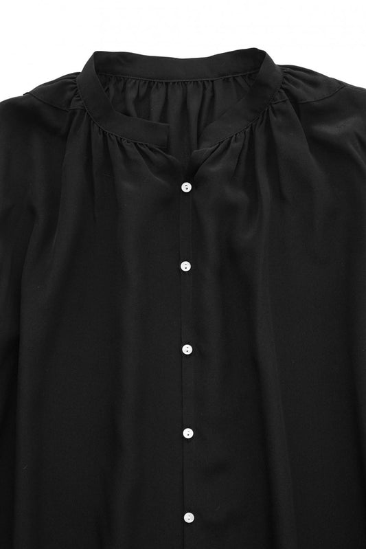 humoresque - GATHER BLOUSE - BLACK