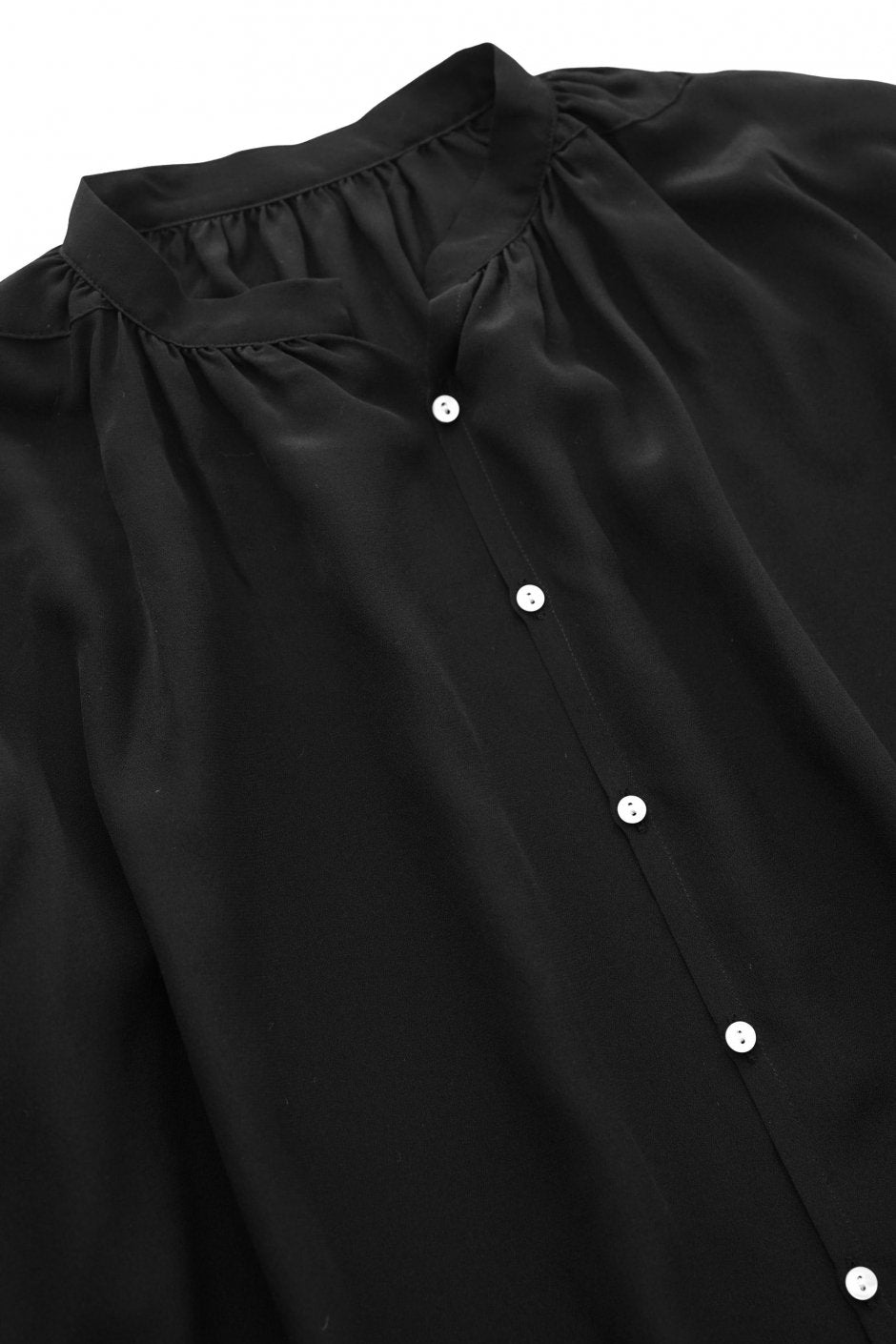 humoresque - GATHER BLOUSE - BLACK