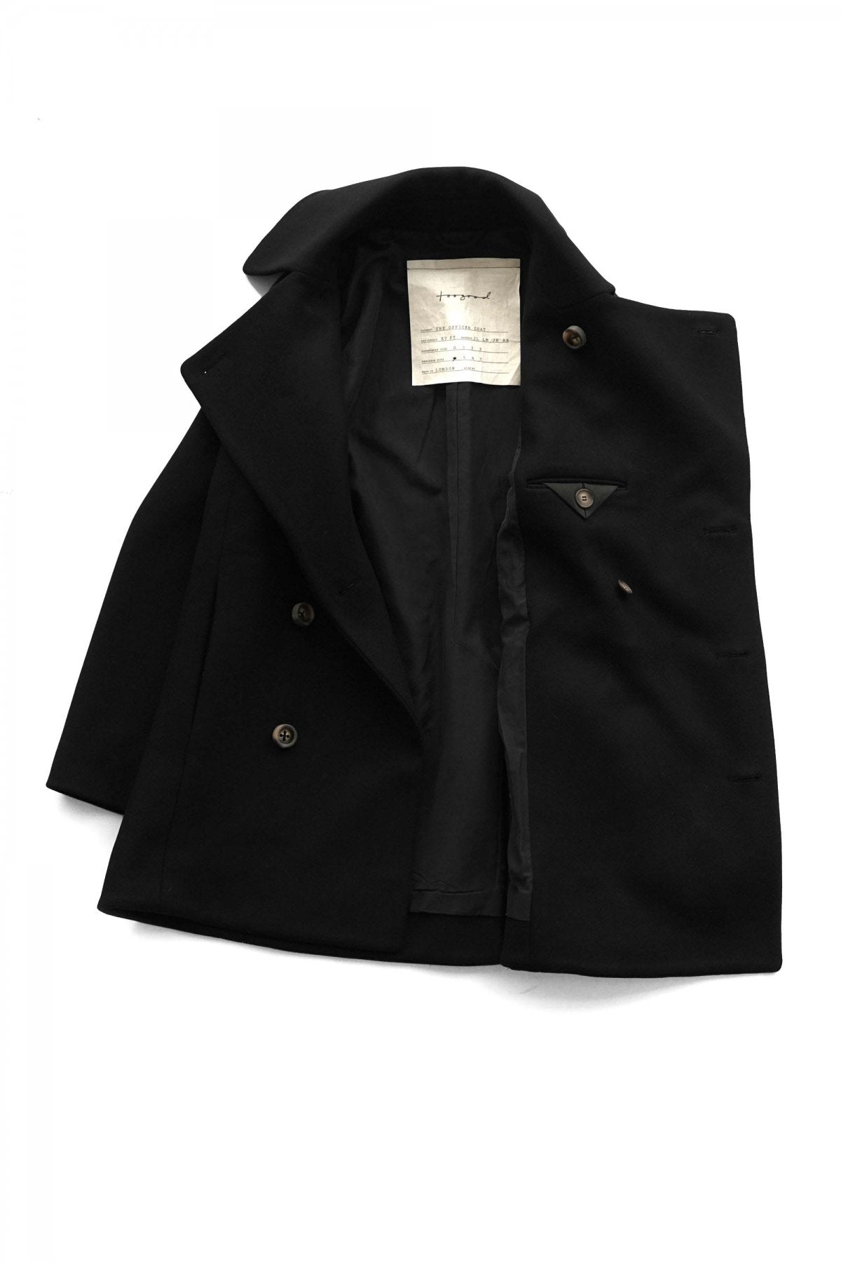 toogood - THE OFFICER COAT - UK LAMBSWOOL FELT - FLINT