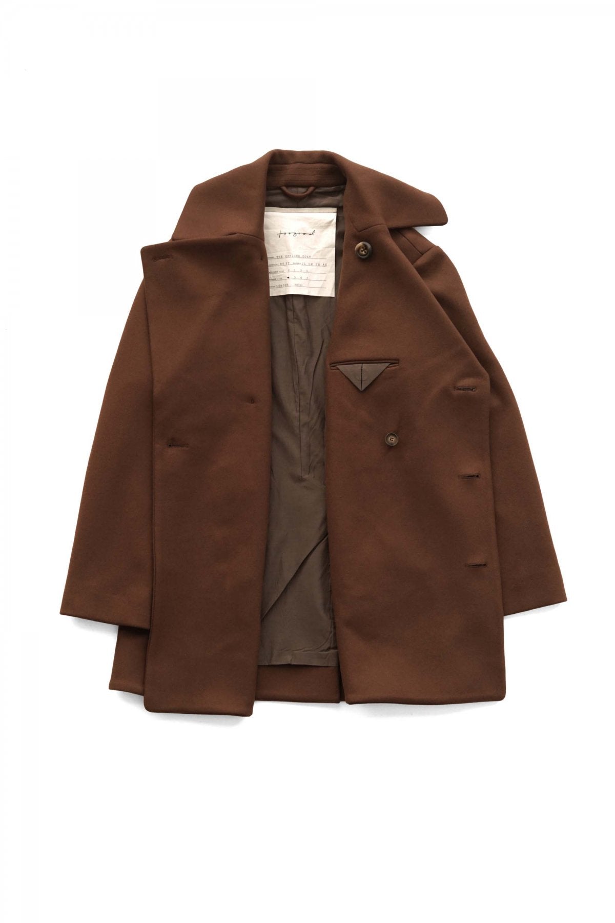 toogood - THE OFFICER COAT - UK LAMBSWOOL FELT - CHESTNUT