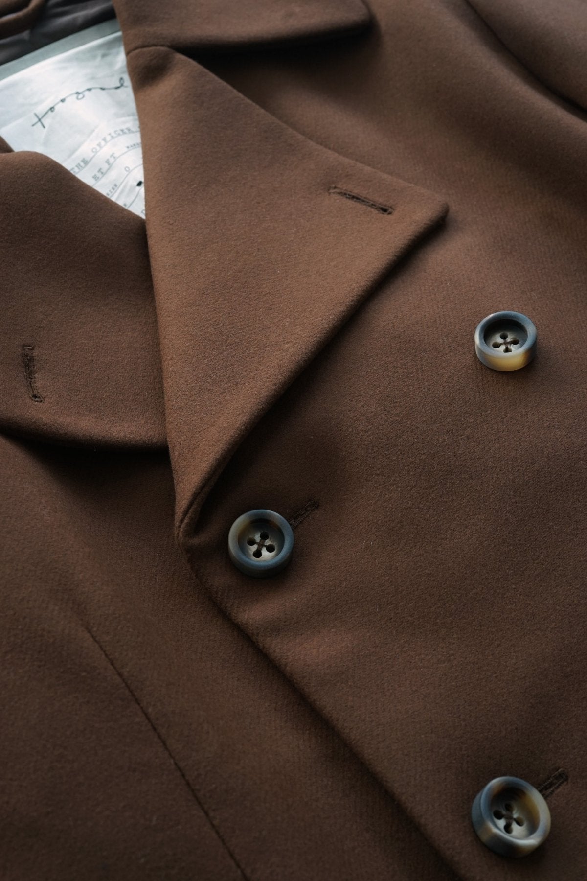 toogood - THE OFFICER COAT - UK LAMBSWOOL FELT - CHESTNUT