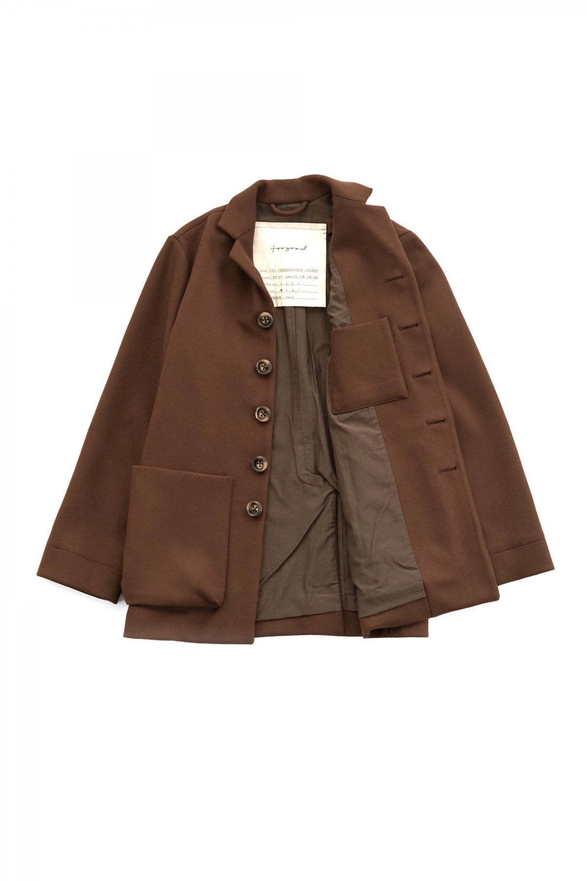 toogood - THE PHOTOGRAPHER JACKET - UK LAMBSWOOL FELT - CHESTNUT