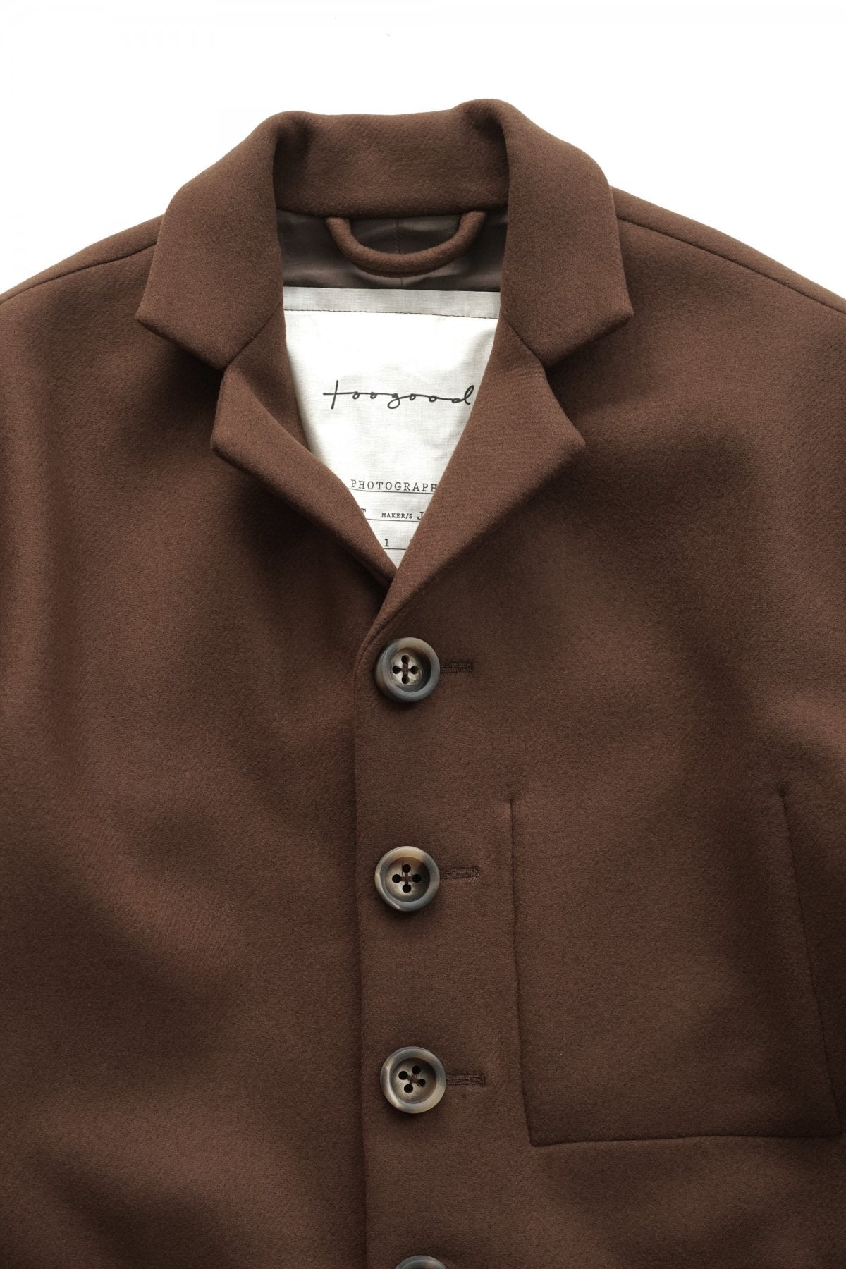 toogood - THE PHOTOGRAPHER JACKET - UK LAMBSWOOL FELT - CHESTNUT