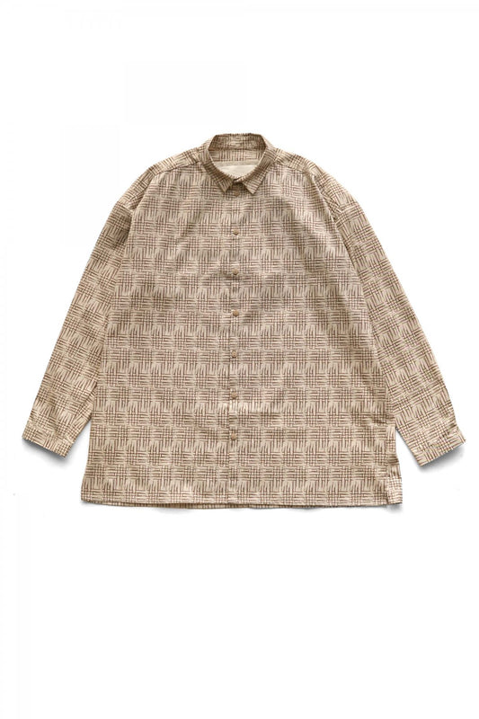 toogood - THE DRAUGHTSMAN SHIRT - PRINTED TWILL - BASKET WEAVE