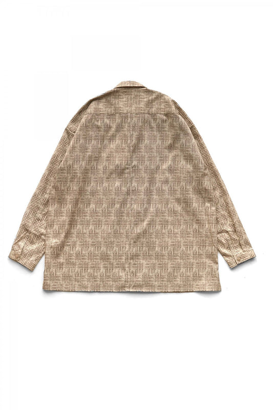 toogood - THE DRAUGHTSMAN SHIRT - PRINTED TWILL - BASKET WEAVE