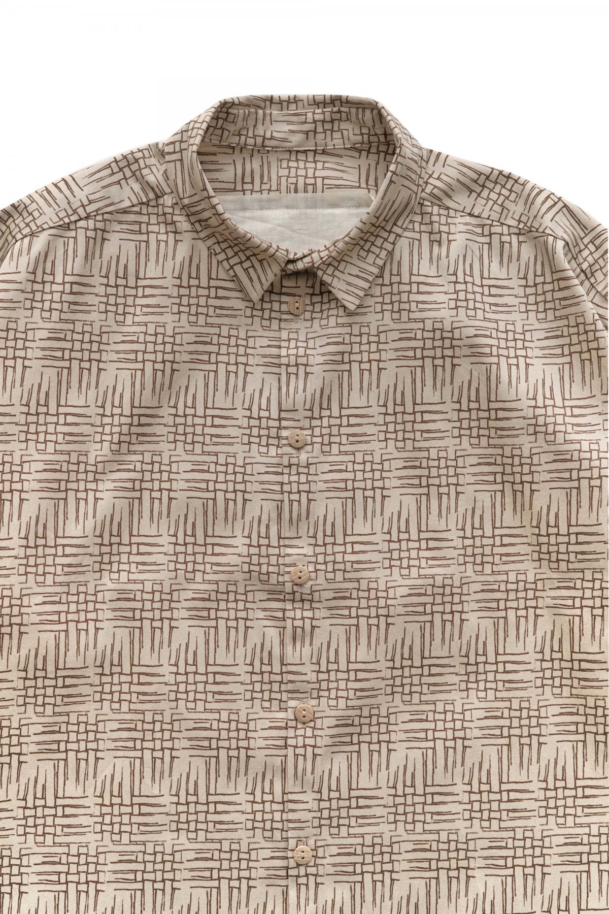 toogood - THE DRAUGHTSMAN SHIRT - PRINTED TWILL - BASKET WEAVE