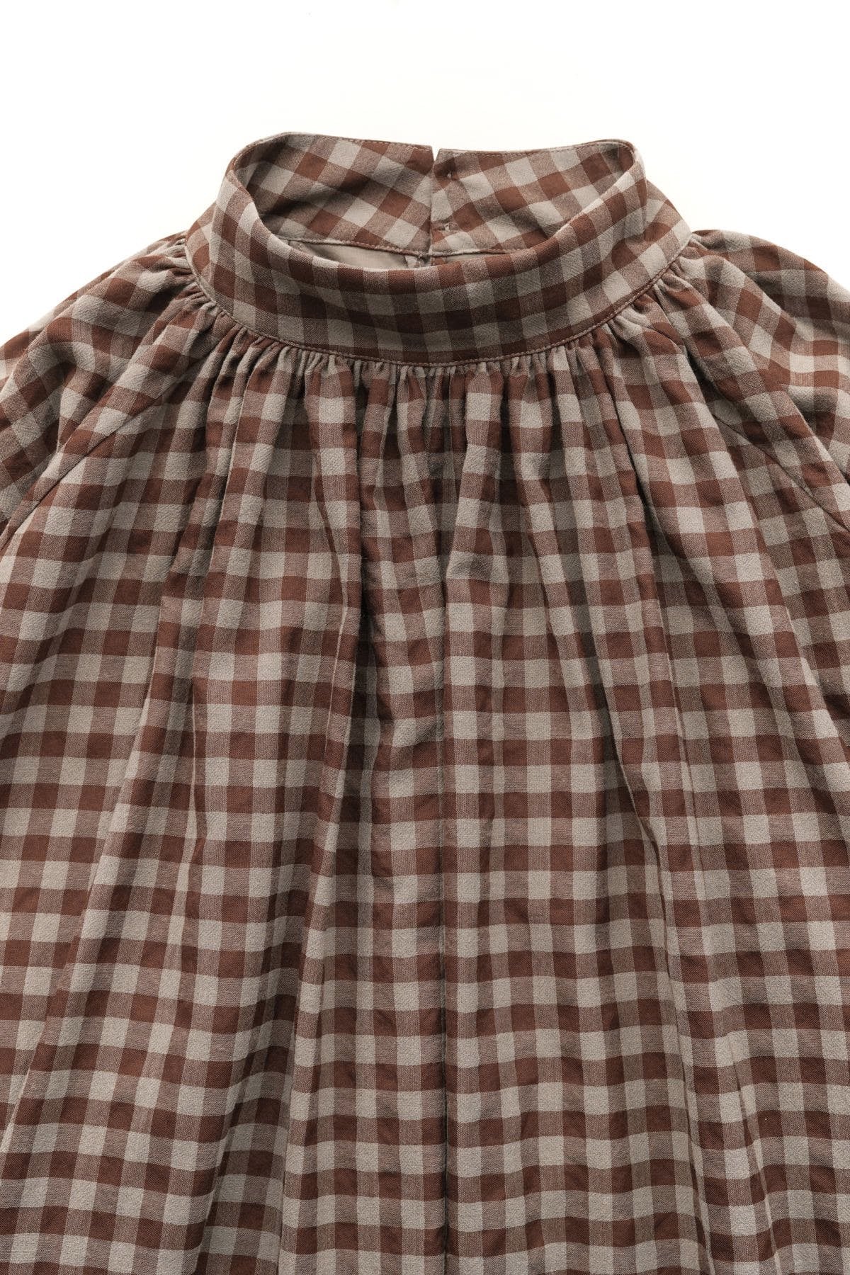 toogood - THE FALCONER TOP - WOOL COTTON CHECK - TAWNY