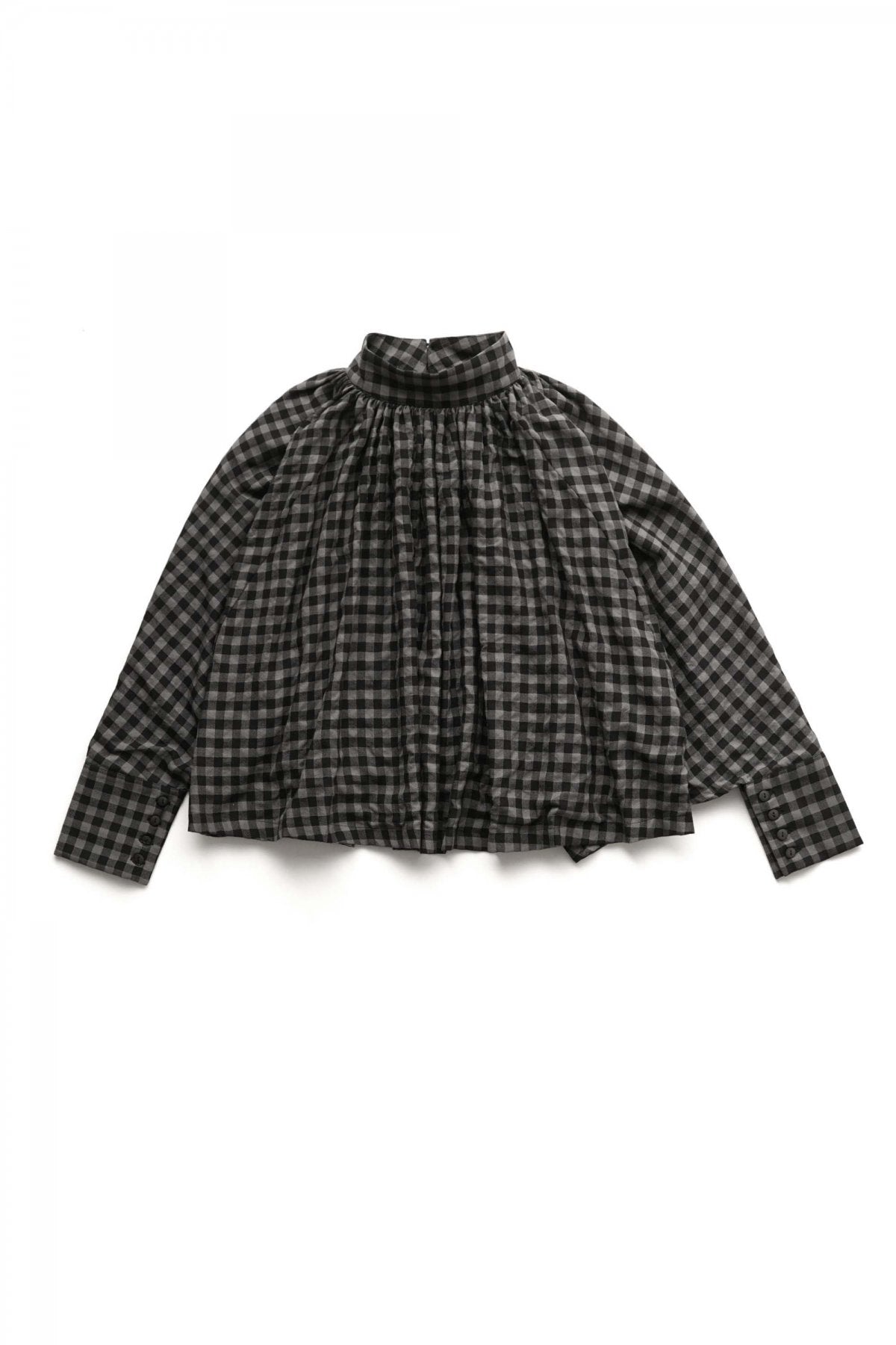 toogood - THE FALCONER TOP - WOOL COTTON CHECK - SMOKE