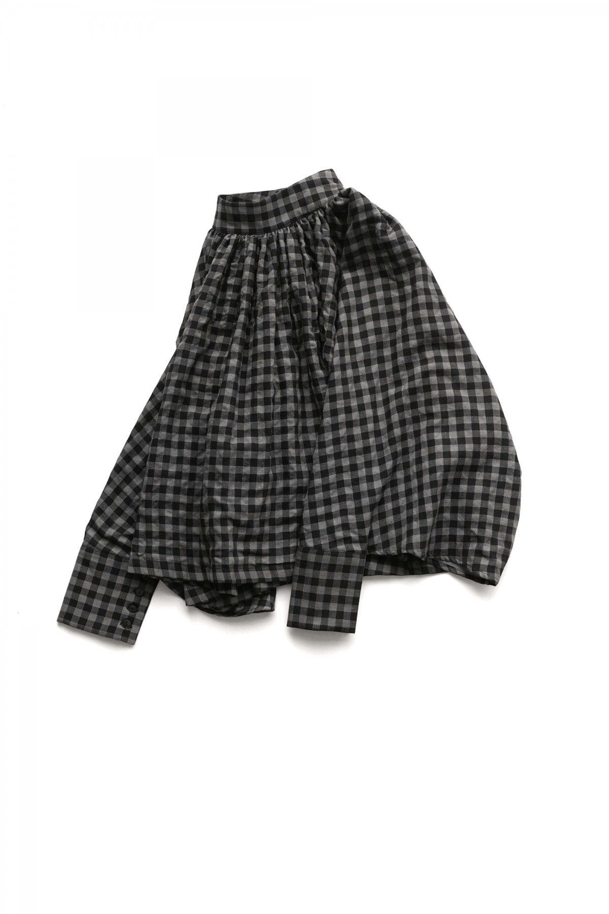 toogood - THE FALCONER TOP - WOOL COTTON CHECK - SMOKE