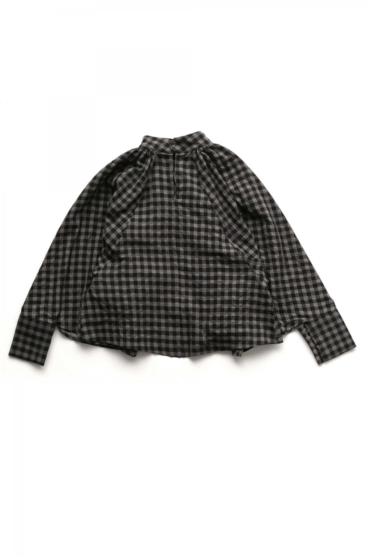 toogood - THE FALCONER TOP - WOOL COTTON CHECK - SMOKE