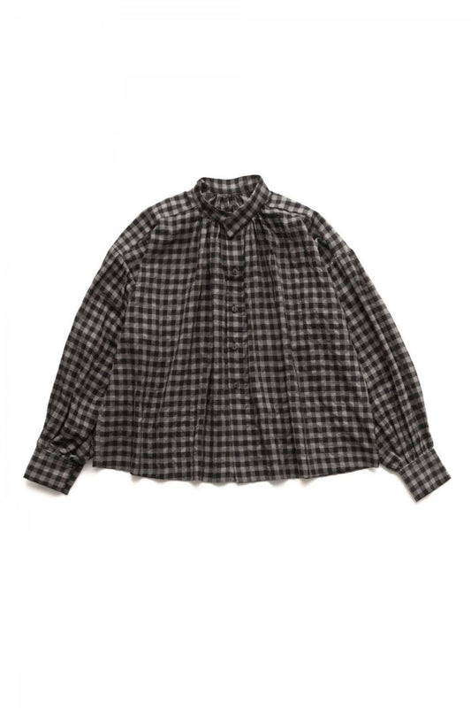 toogood - THE SHEPHERD SHIRT -  WOOL COTTON CHECK - SMOKE