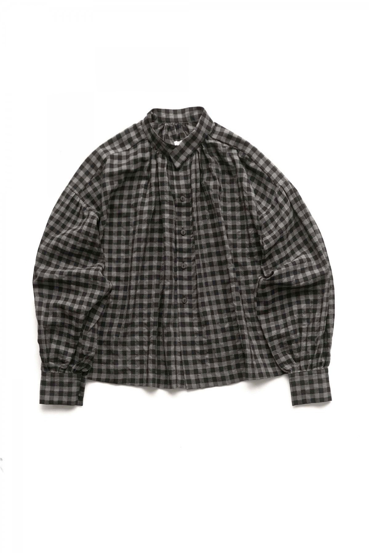 toogood - THE SHEPHERD SHIRT -  WOOL COTTON CHECK - SMOKE