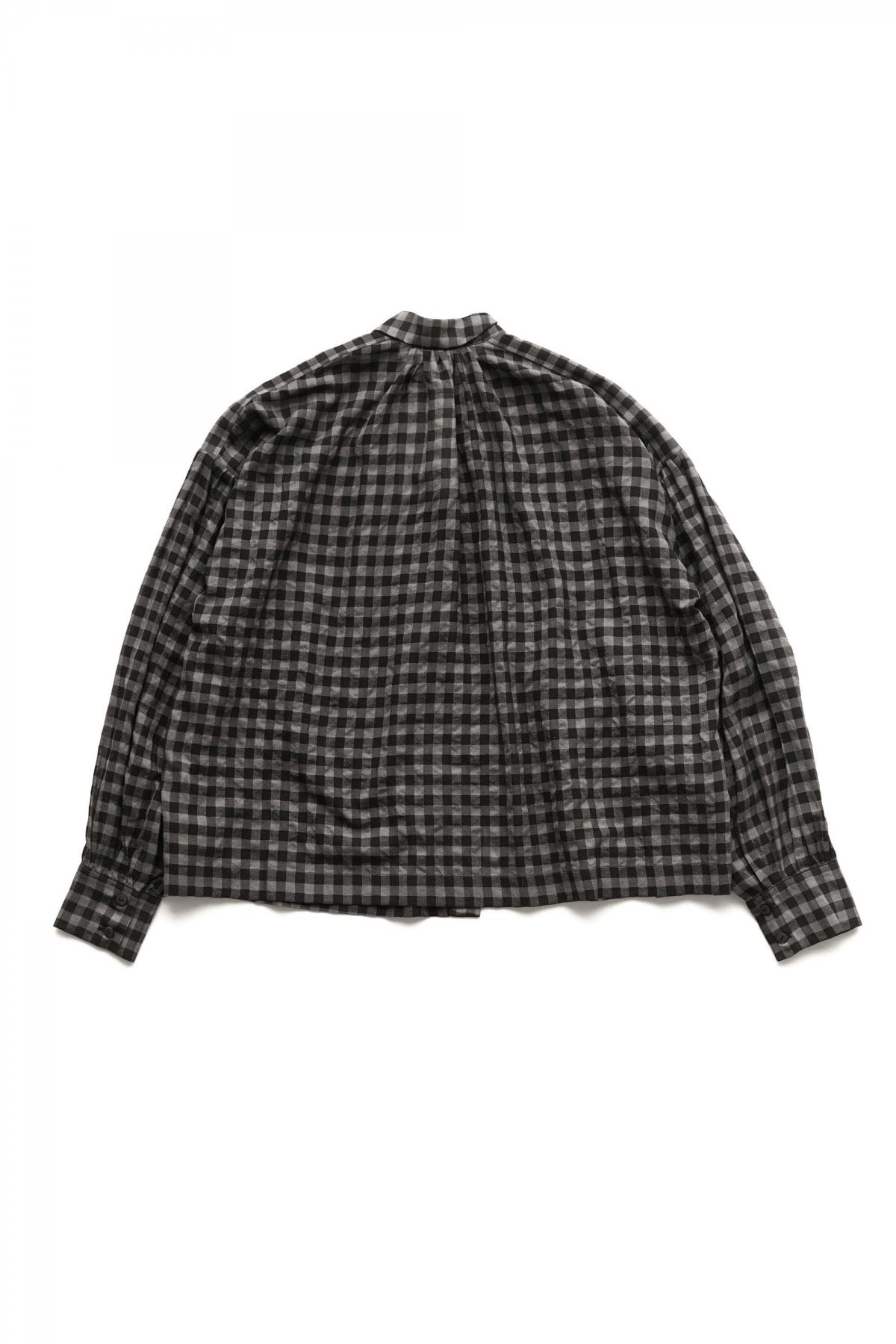 toogood - THE SHEPHERD SHIRT -  WOOL COTTON CHECK - SMOKE