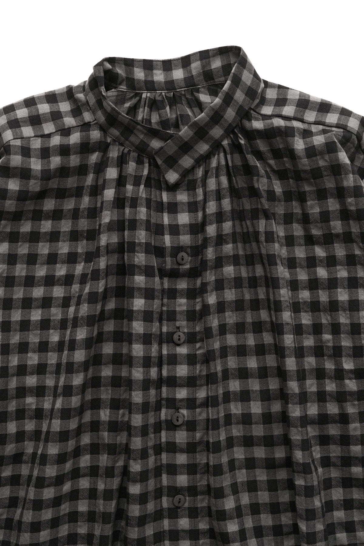 toogood - THE SHEPHERD SHIRT -  WOOL COTTON CHECK - SMOKE