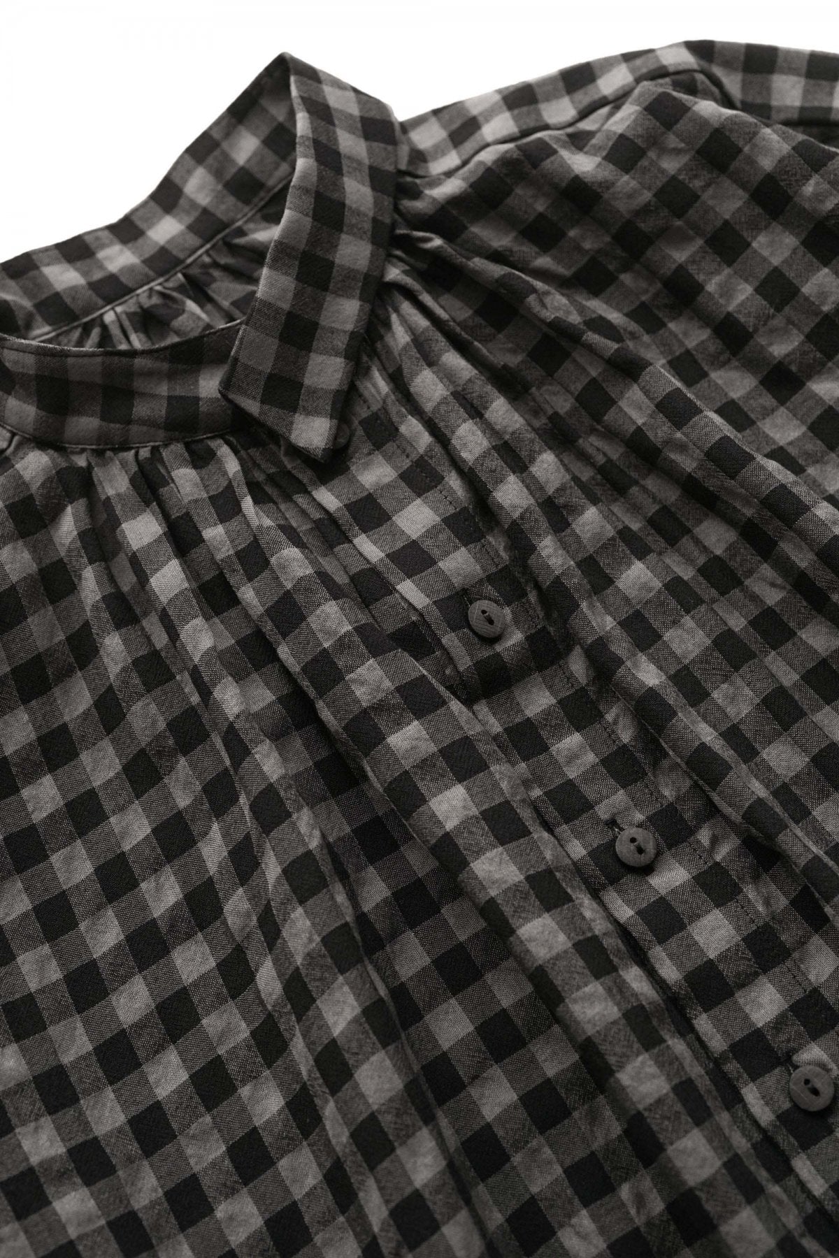 toogood - THE SHEPHERD SHIRT -  WOOL COTTON CHECK - SMOKE