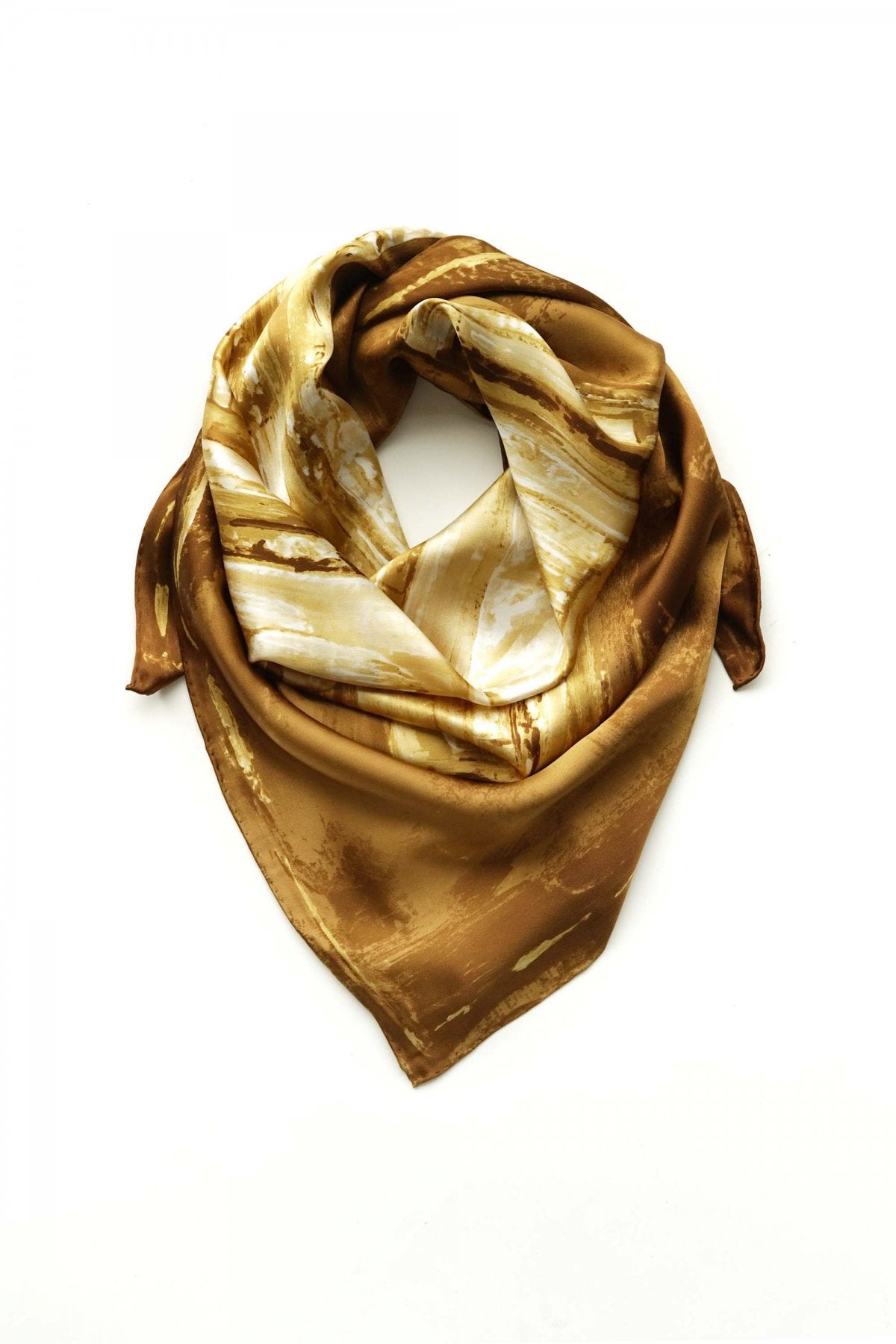 Porter Classic - SILK SCARF (PAINT BRUSH) - GOLD