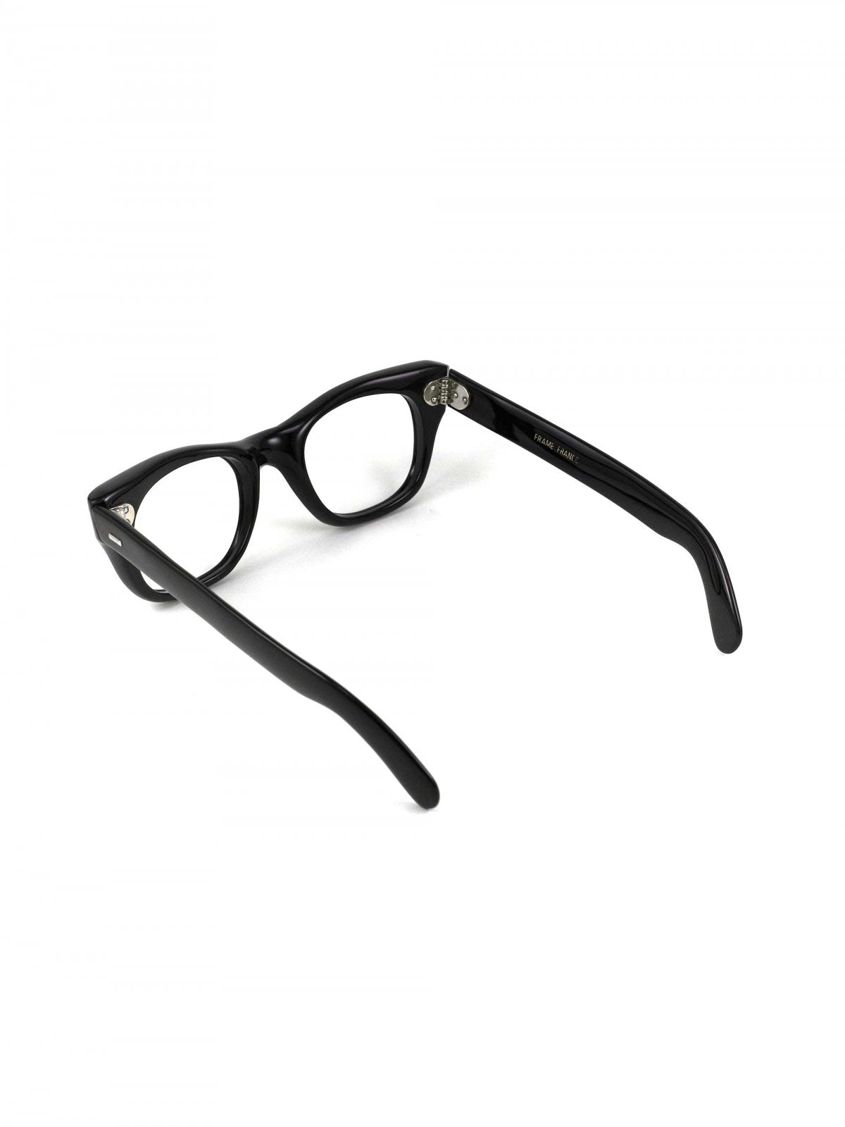 1960s FRANCE VINTAGE EYEGLASS  BLACK FAT TEMPLE - OPT-757