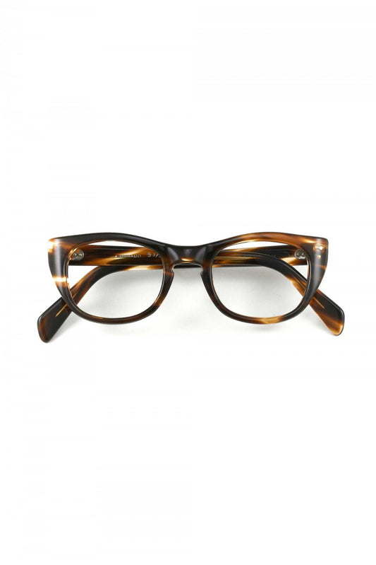 1960s FRAME FRANCE EYEGLASS DARK AMBER - OPT-758