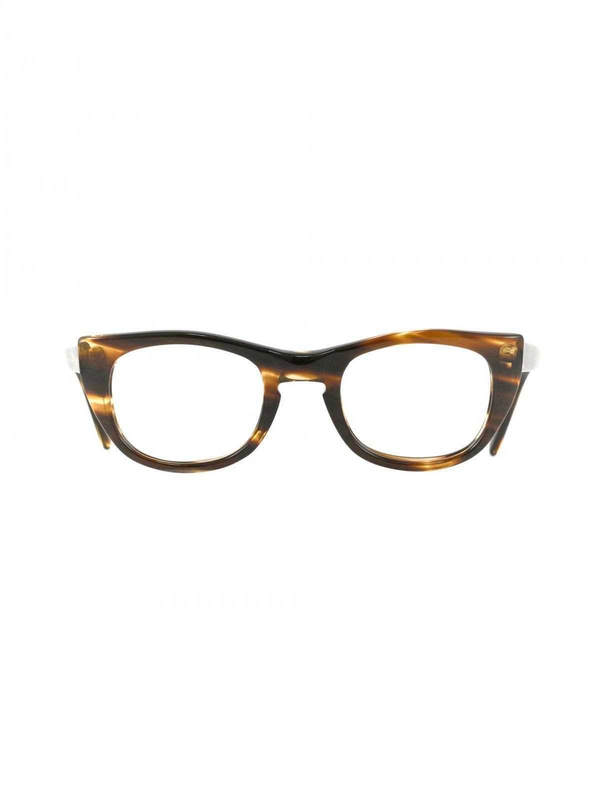 1960s FRAME FRANCE EYEGLASS DARK AMBER - OPT-758