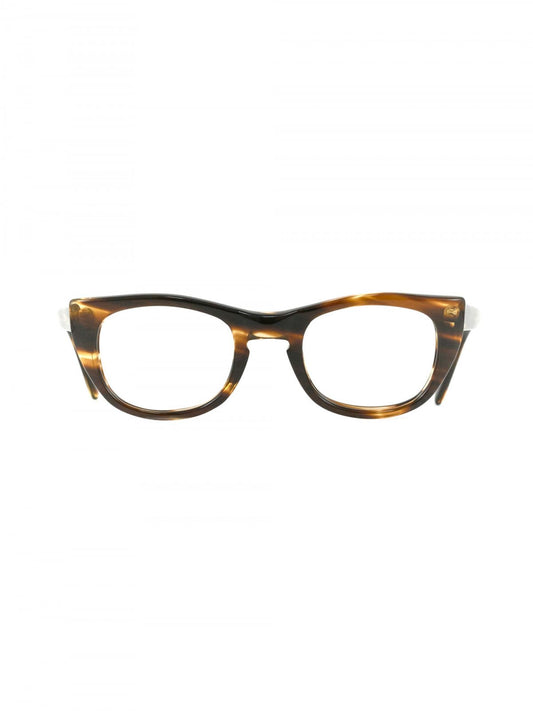 1960s FRAME FRANCE EYEGLASS DARK AMBER - OPT-758