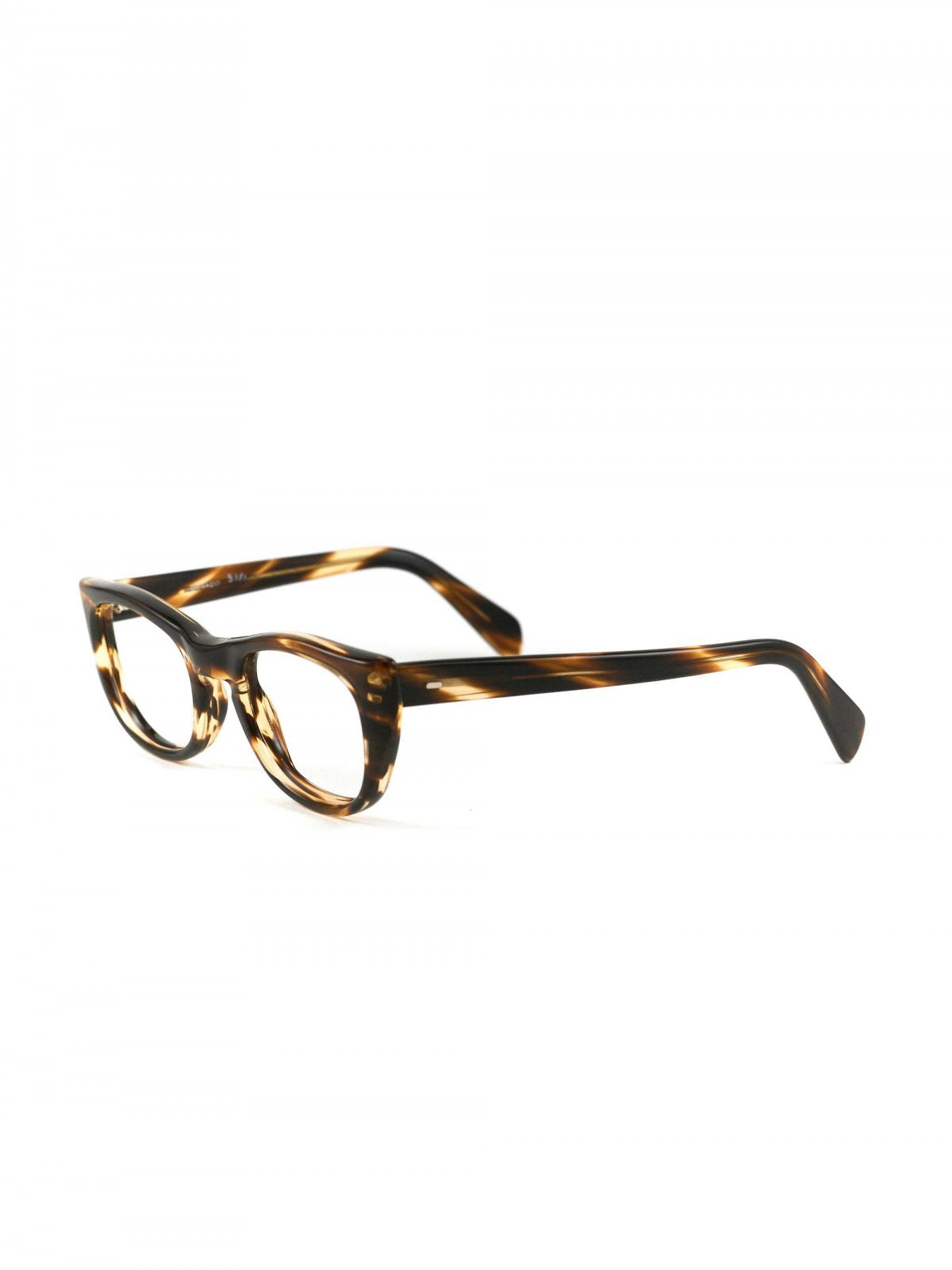 1960s FRAME FRANCE EYEGLASS DARK AMBER - OPT-758