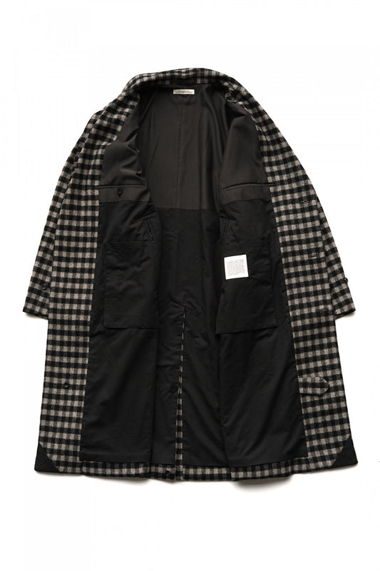 OLD JOE - NARROW RAPEL DUSTER COAT - BLACK x PEWTER