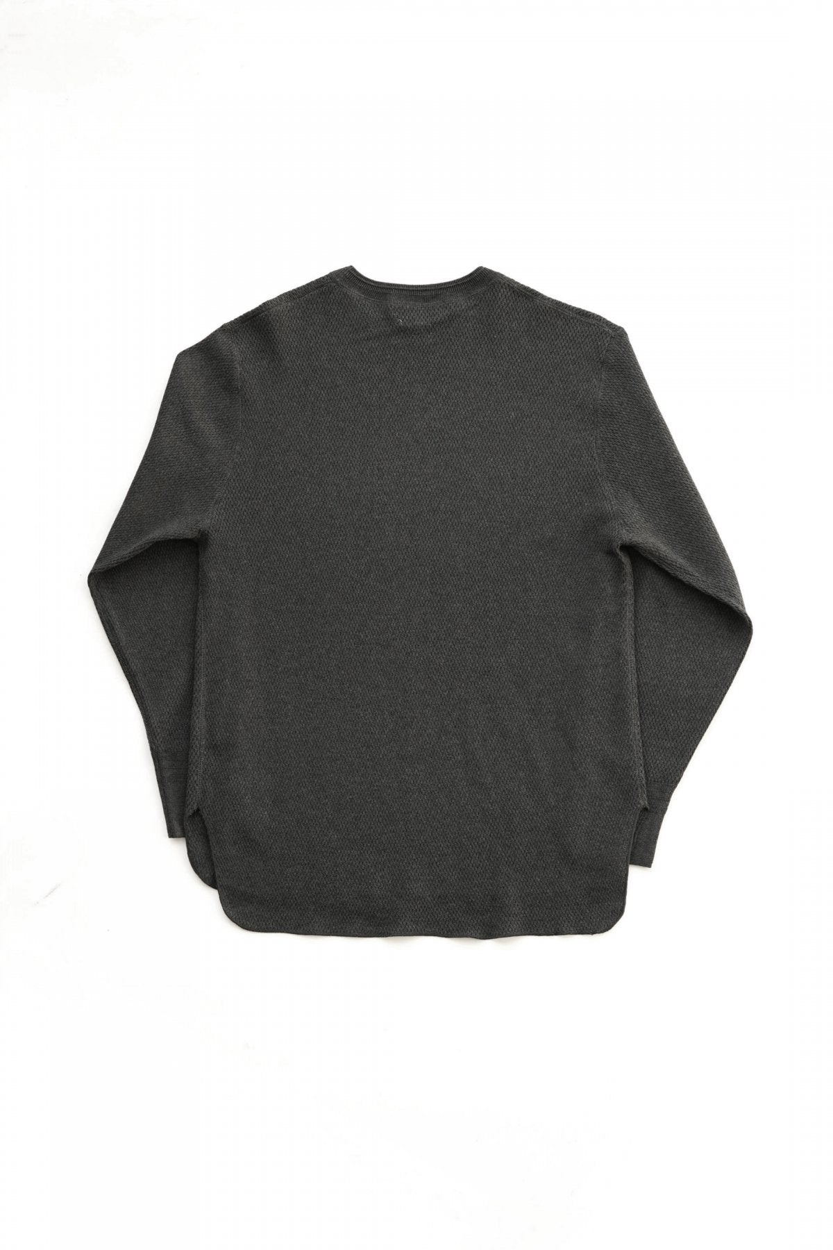 OLD JOE - HARD TWIST HONEYCOMB WUFFLE CREW-NECK - GRAPHITE