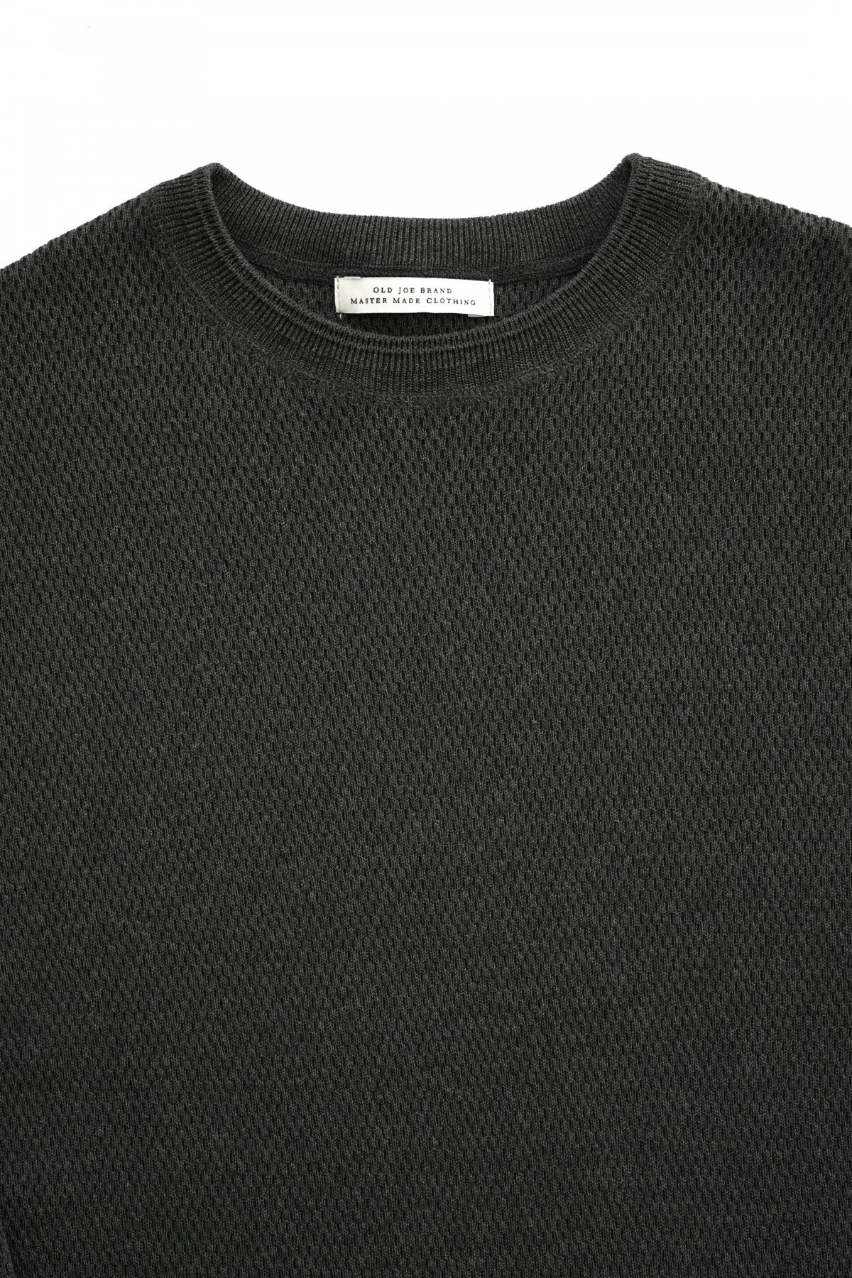 OLD JOE - HARD TWIST HONEYCOMB WUFFLE CREW-NECK - GRAPHITE