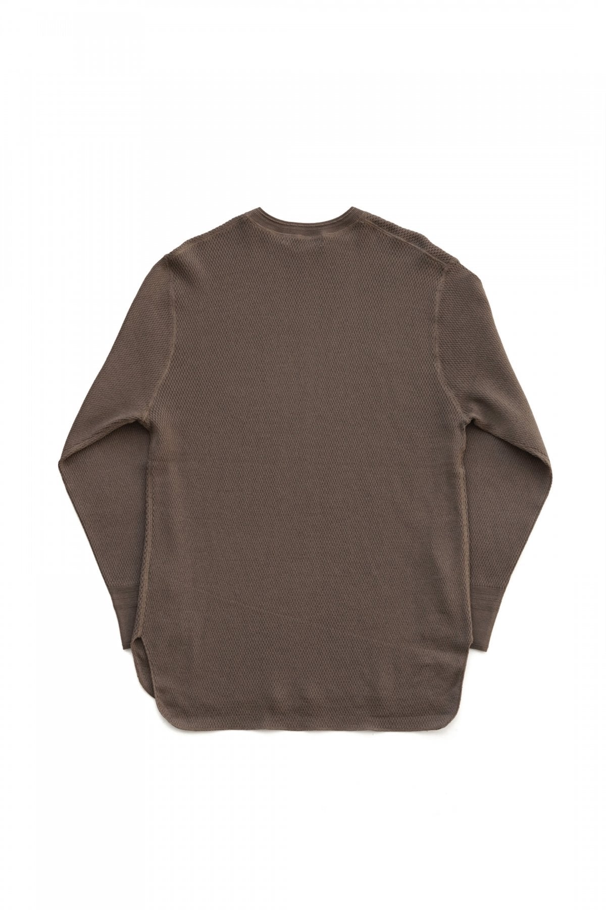 OLD JOE - HARD TWIST HONEYCOMB WUFFLE CREW-NECK - MINK