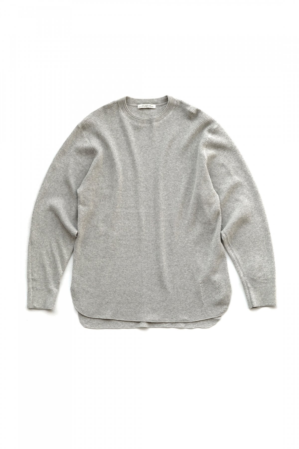 OLD JOE - HARD TWIST HONEYCOMB WUFFLE CREW-NECK - OATMEAL