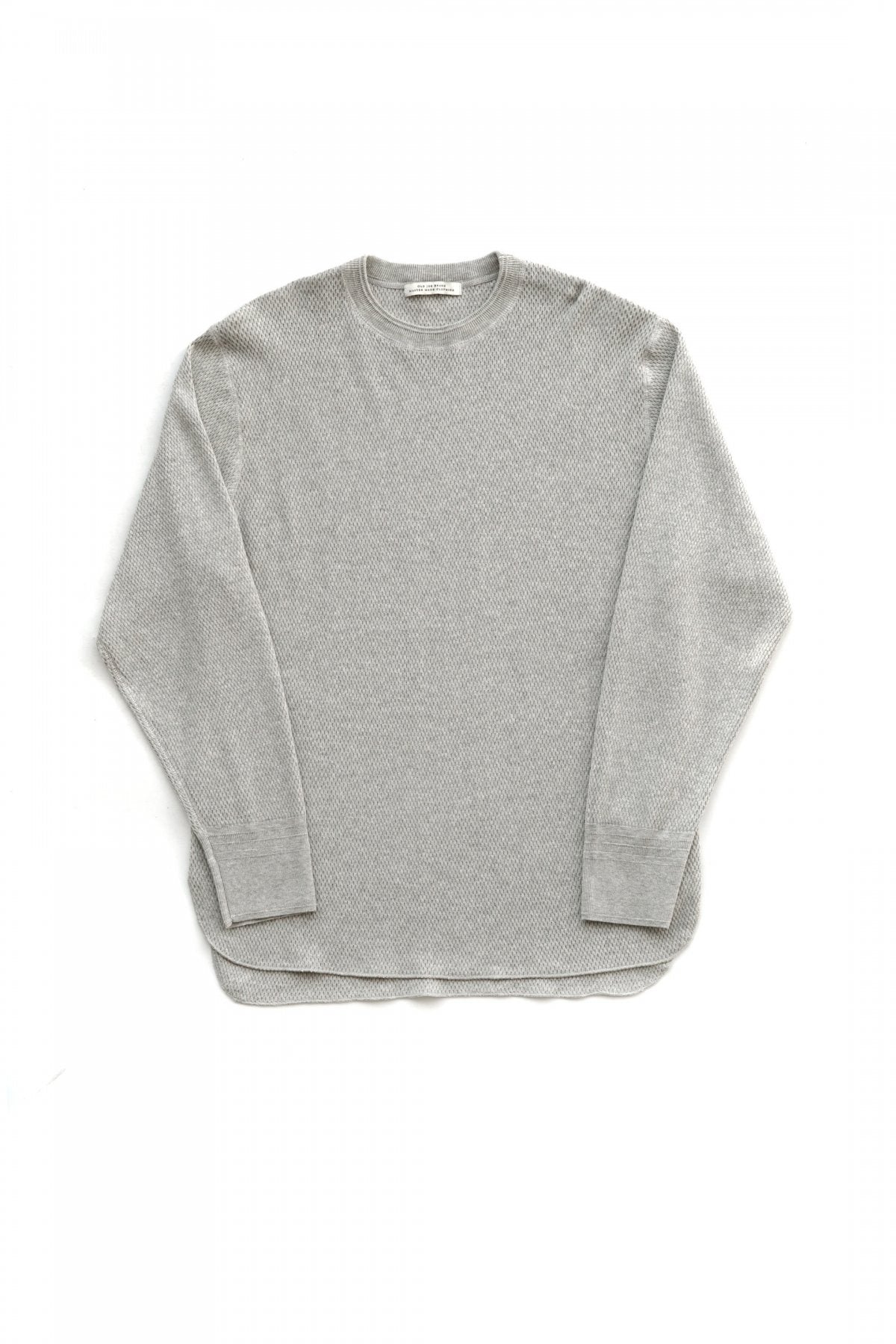 OLD JOE - HARD TWIST HONEYCOMB WUFFLE CREW-NECK - OATMEAL