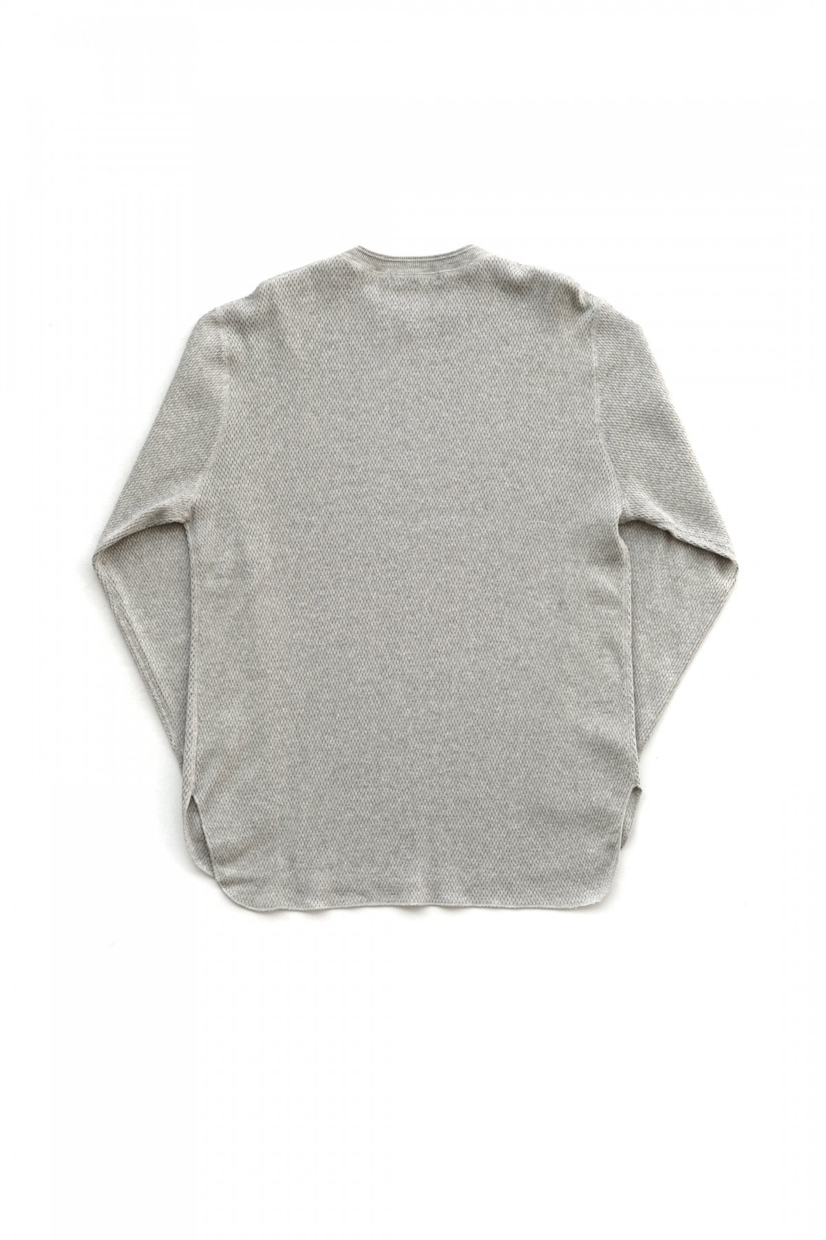 OLD JOE - HARD TWIST HONEYCOMB WUFFLE CREW-NECK - OATMEAL