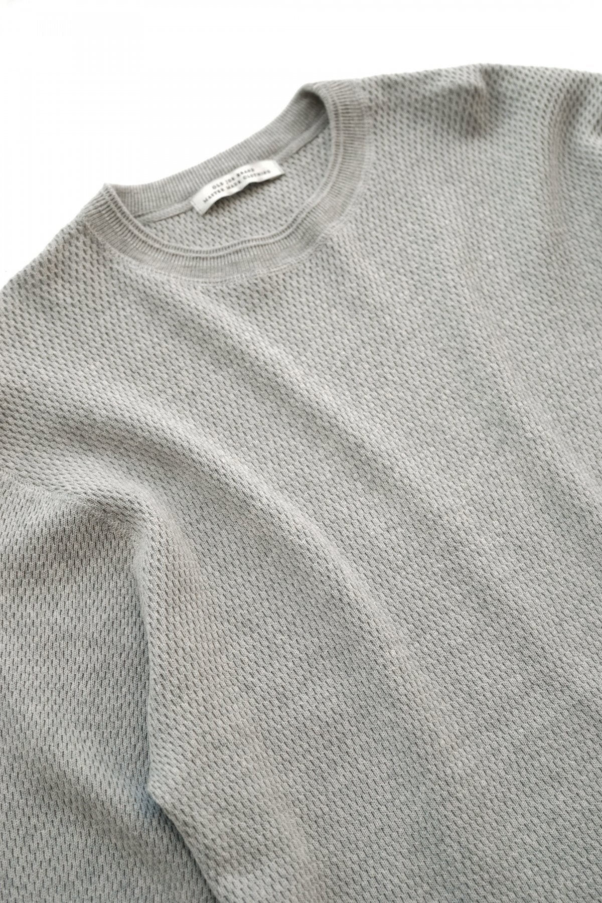 OLD JOE - HARD TWIST HONEYCOMB WUFFLE CREW-NECK - OATMEAL