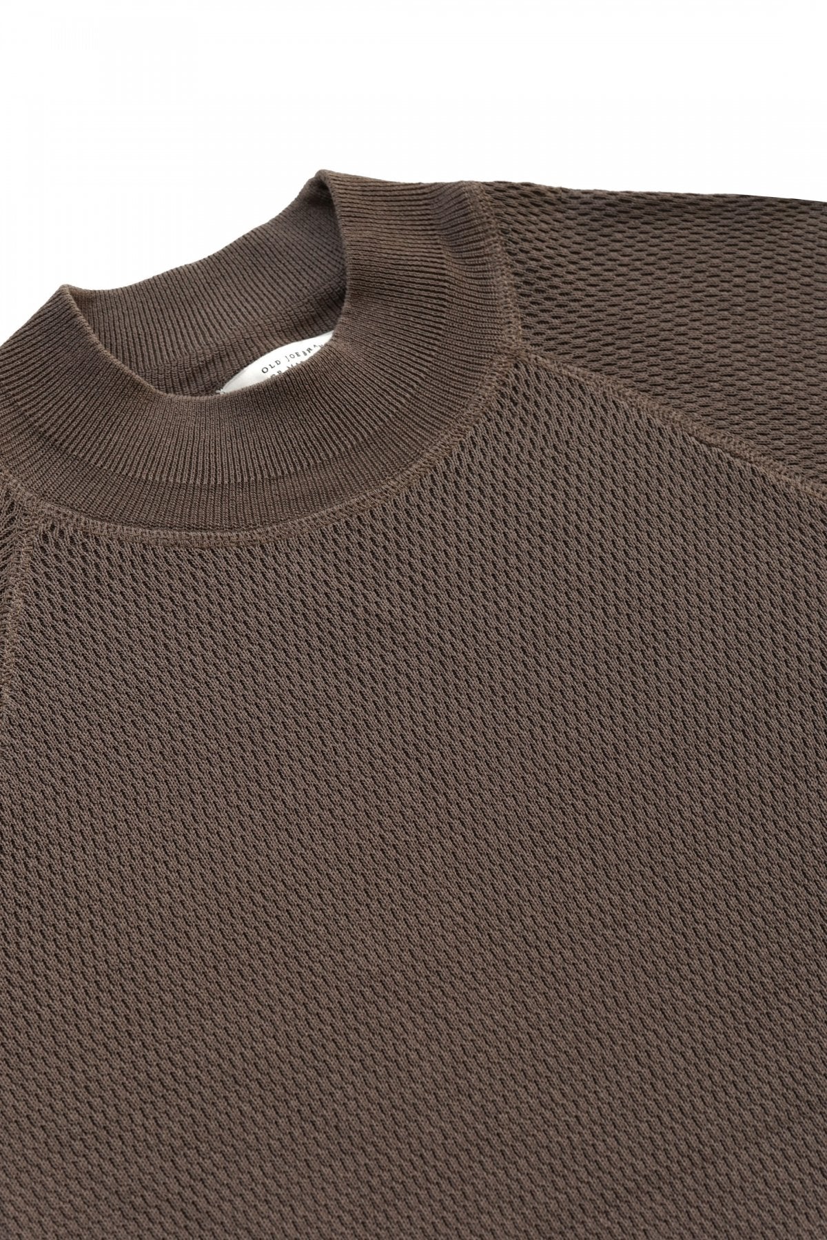 OLD JOE - HARD TWIST HONEYCOMB WUFFLE MOCK-NECK - MINK