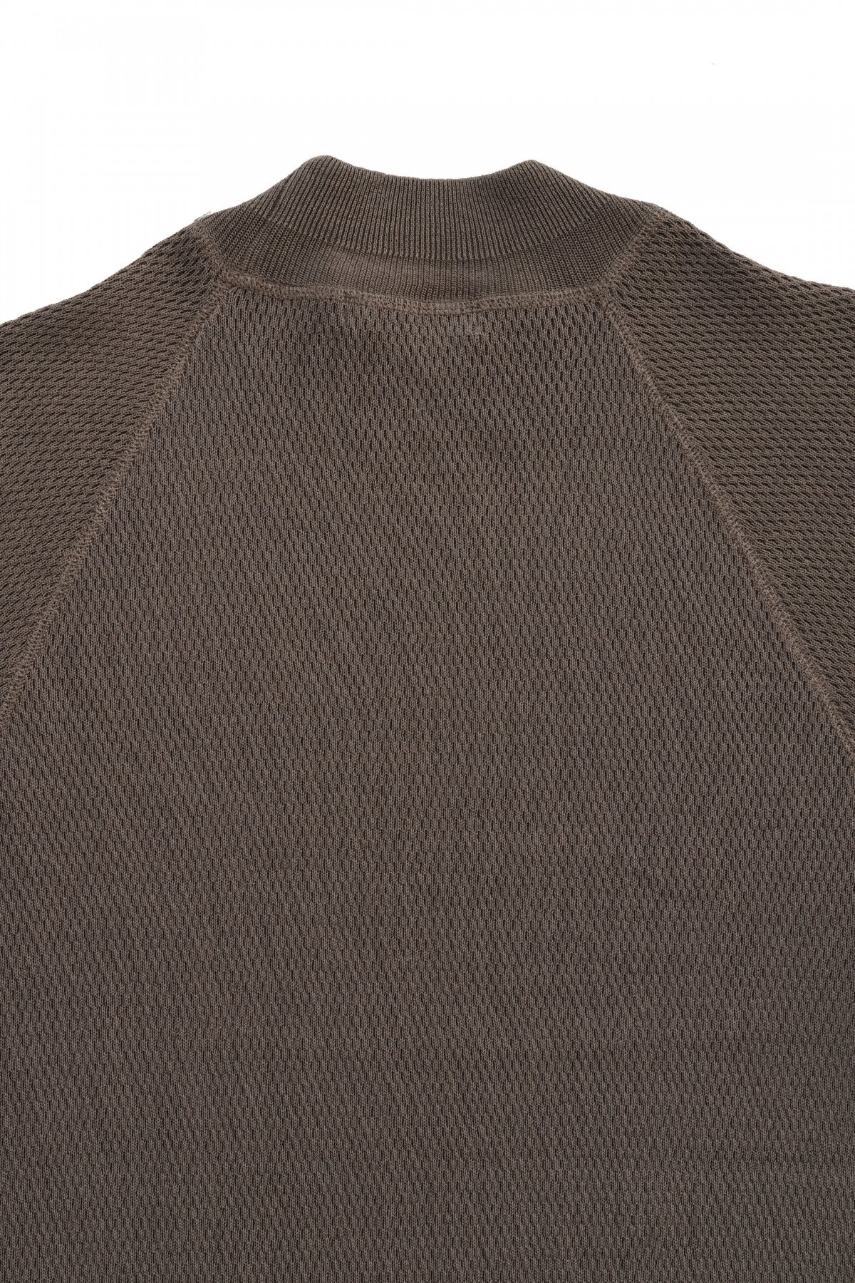 OLD JOE - HARD TWIST HONEYCOMB WUFFLE MOCK-NECK - MINK