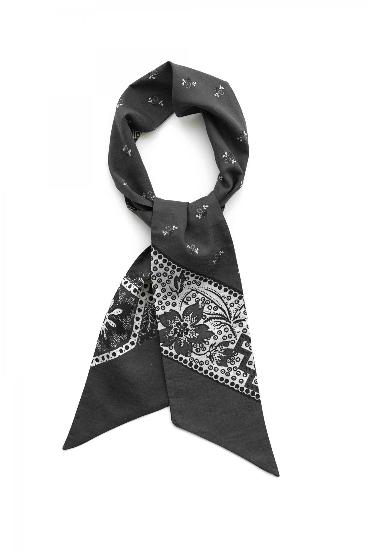 OLD JOE - COTTON/WOOL SCARF TIE - PEWTER