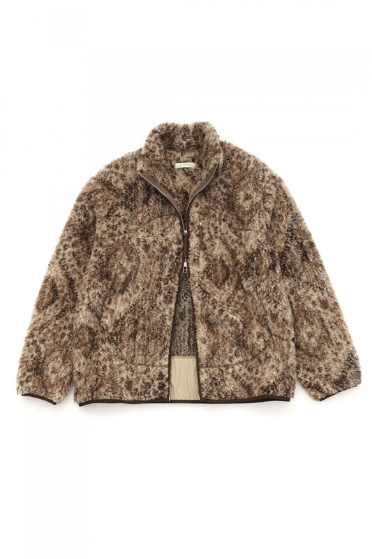 OLD JOE - ARABESQUE PILE ZIP JACKET - MINK