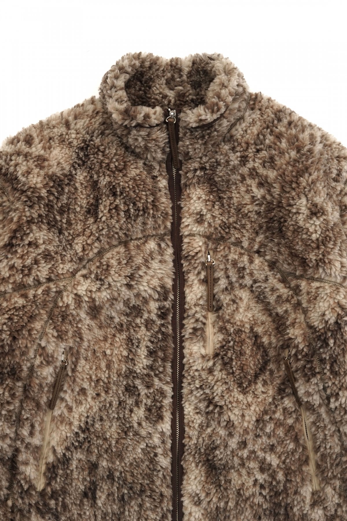 OLD JOE - ARABESQUE PILE ZIP JACKET - MINK