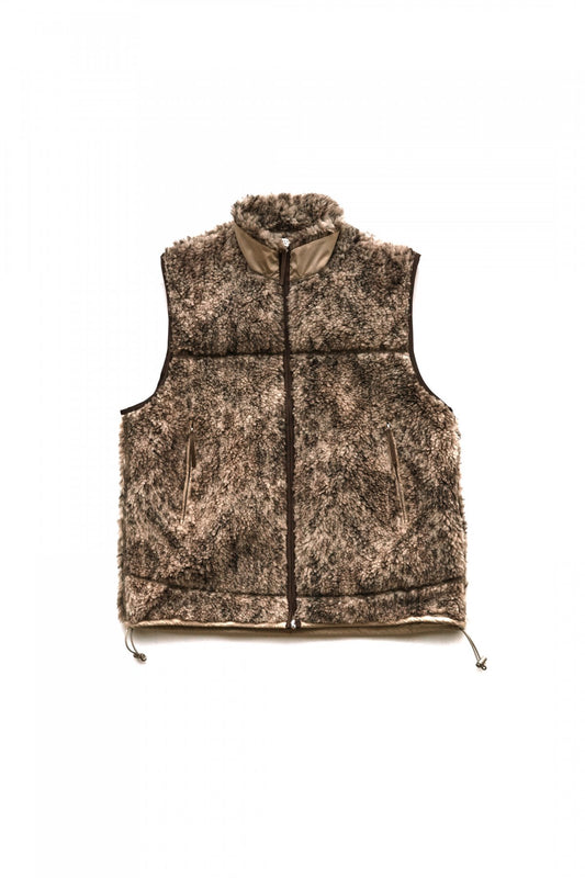 OLD JOE - ARABESQUE PILE VEST - MINK