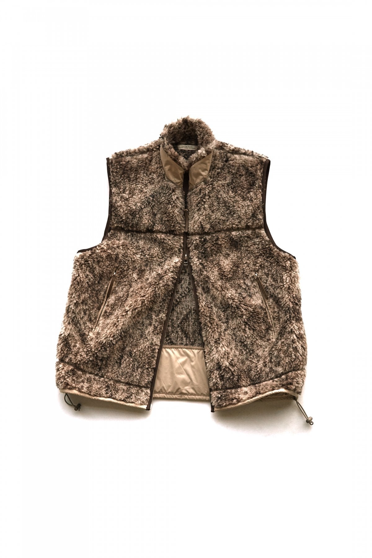 OLD JOE - ARABESQUE PILE VEST - MINK