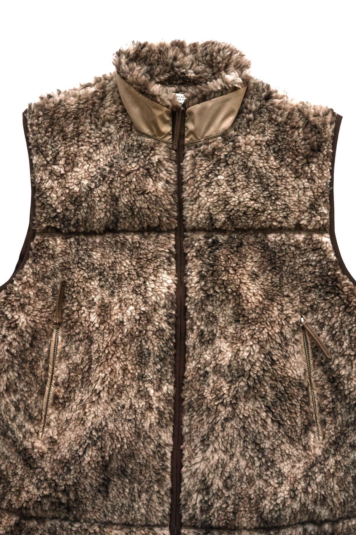 OLD JOE - ARABESQUE PILE VEST - MINK