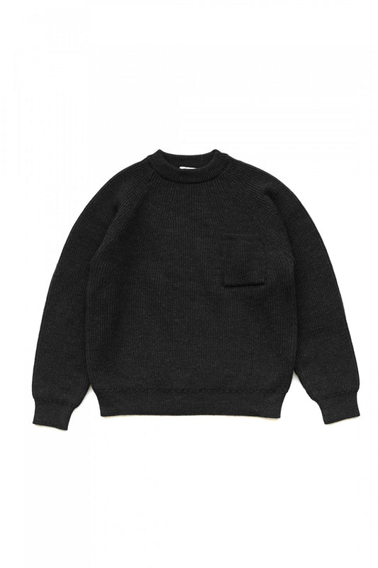 OLD JOE - ALPAKA CREW-NECK SWEATER - BLACK