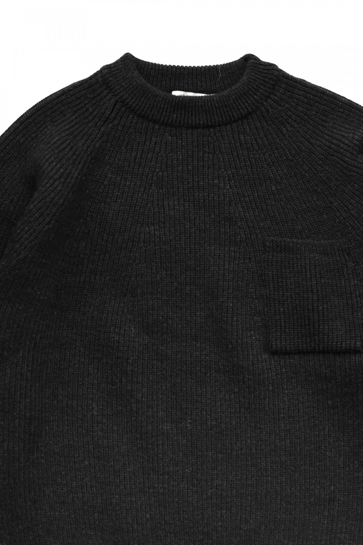 OLD JOE - ALPAKA CREW-NECK SWEATER - BLACK