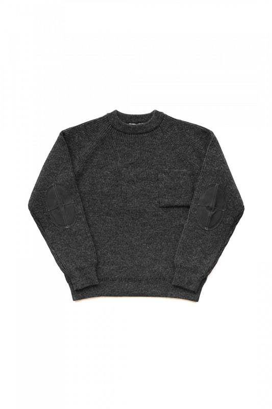 OLD JOE - ALPAKA CREW-NECK SWEATER - GRAPHITE