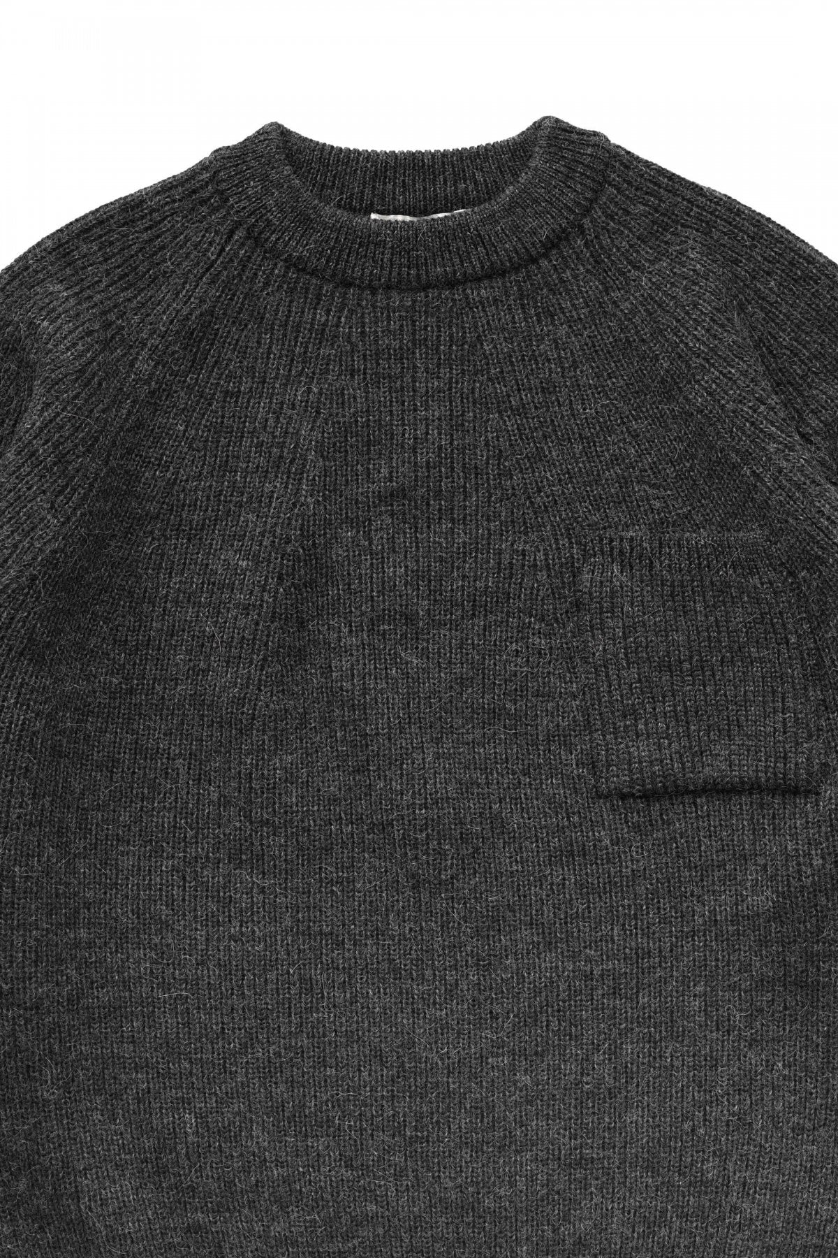 OLD JOE - ALPAKA CREW-NECK SWEATER - GRAPHITE