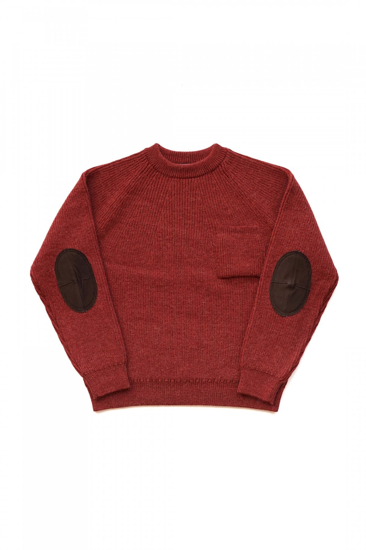 OLD JOE - ALPAKA CREW-NECK SWEATER - CAYENNE