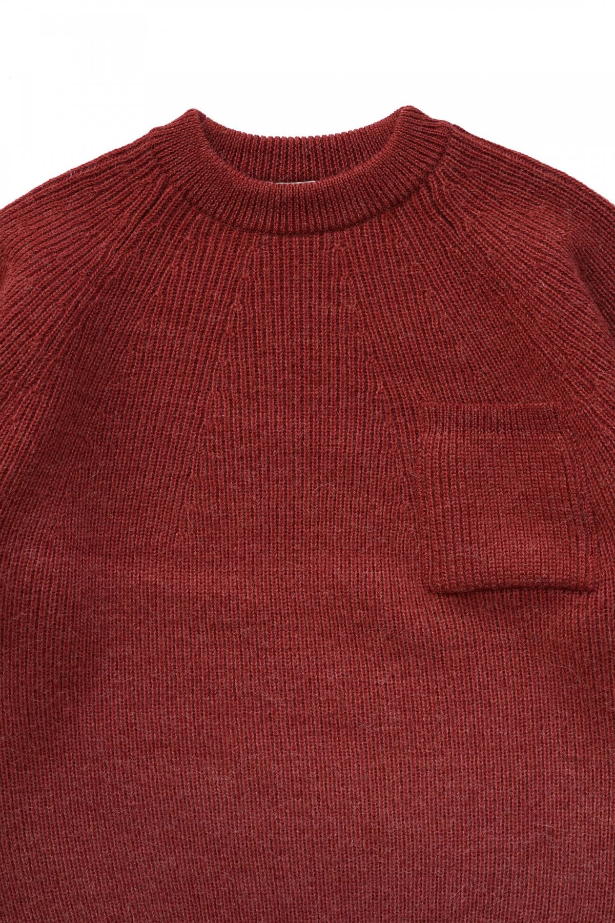 OLD JOE - ALPAKA CREW-NECK SWEATER - CAYENNE