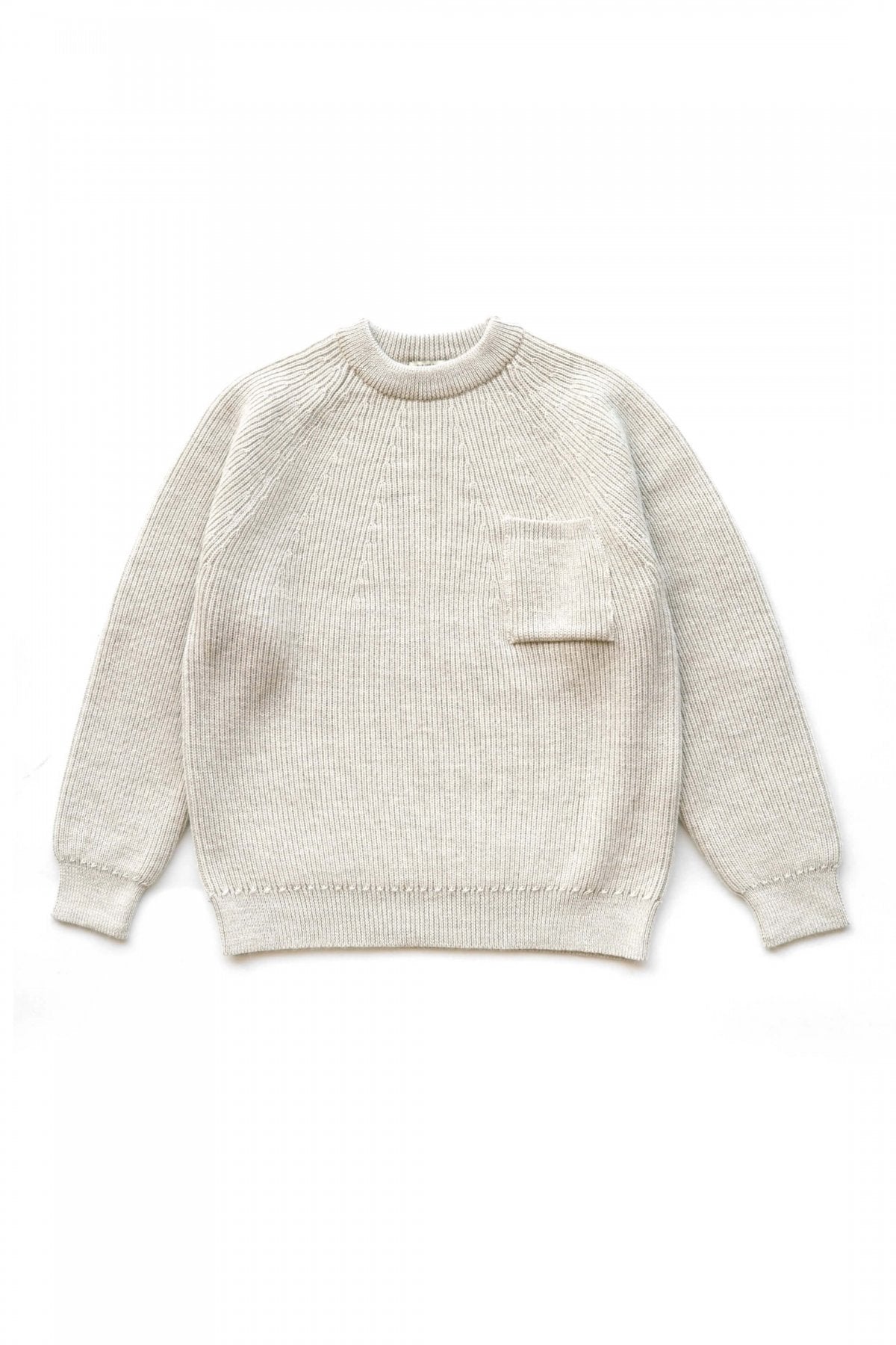 OLD JOE - ALPAKA CREW-NECK SWEATER - NATURAL