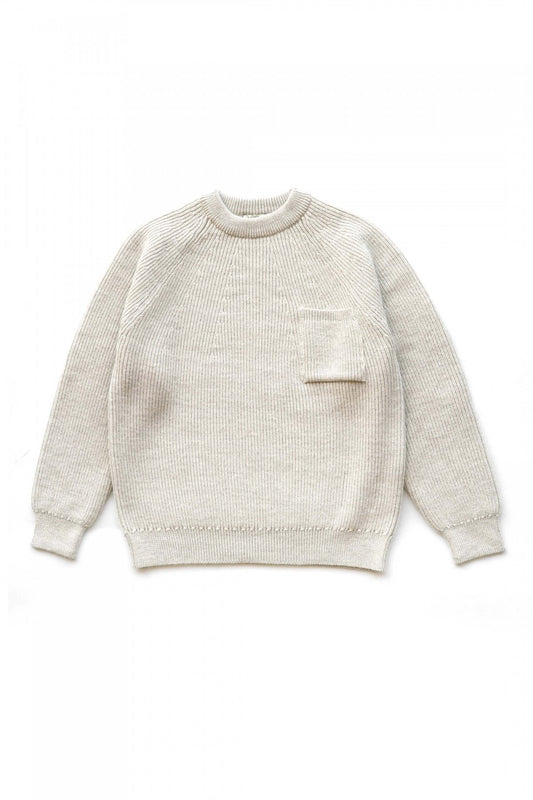 OLD JOE - ALPAKA CREW-NECK SWEATER - NATURAL